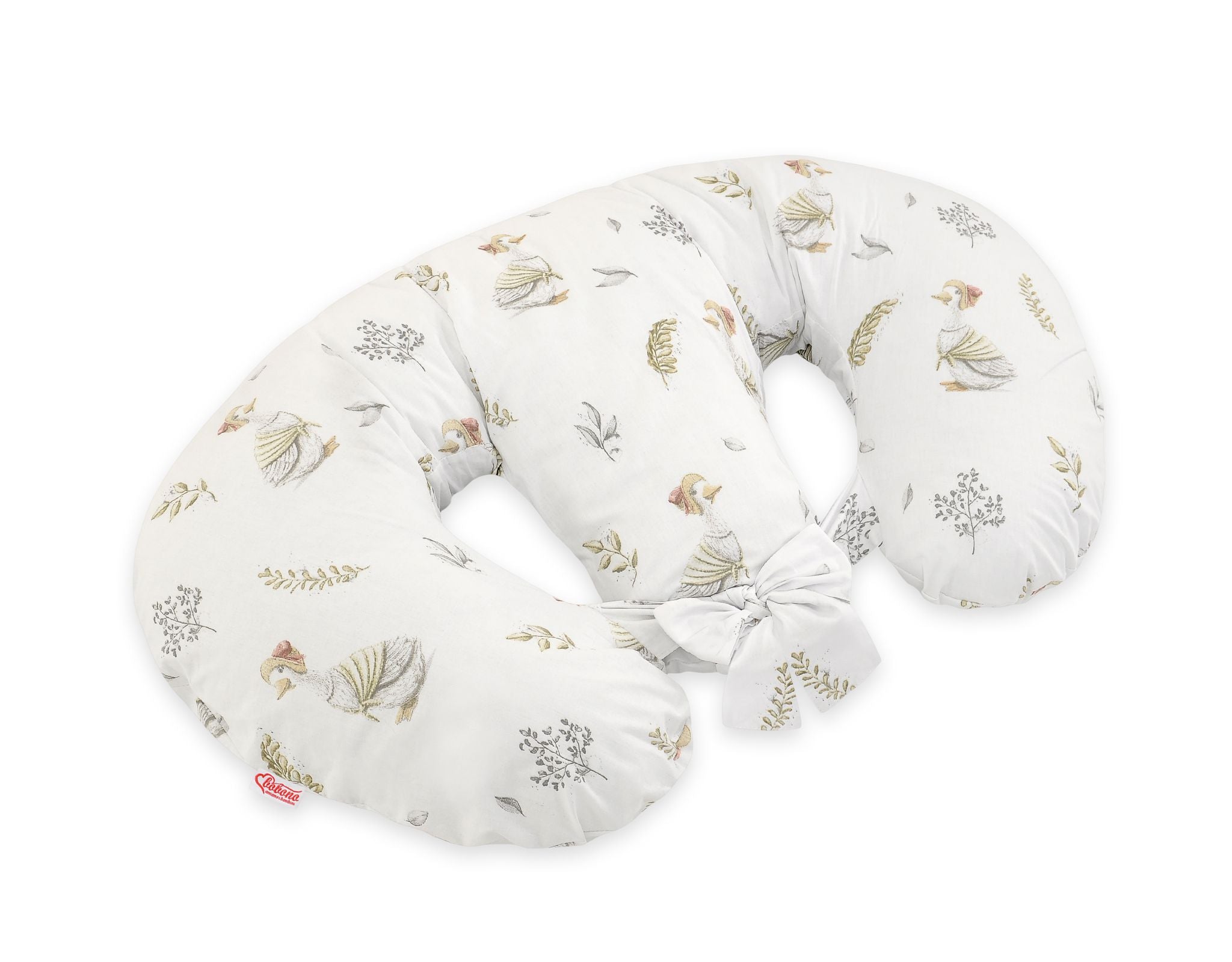 Twin Nursing Pillow – Gooses (Removable, Hands-Free Feeding)