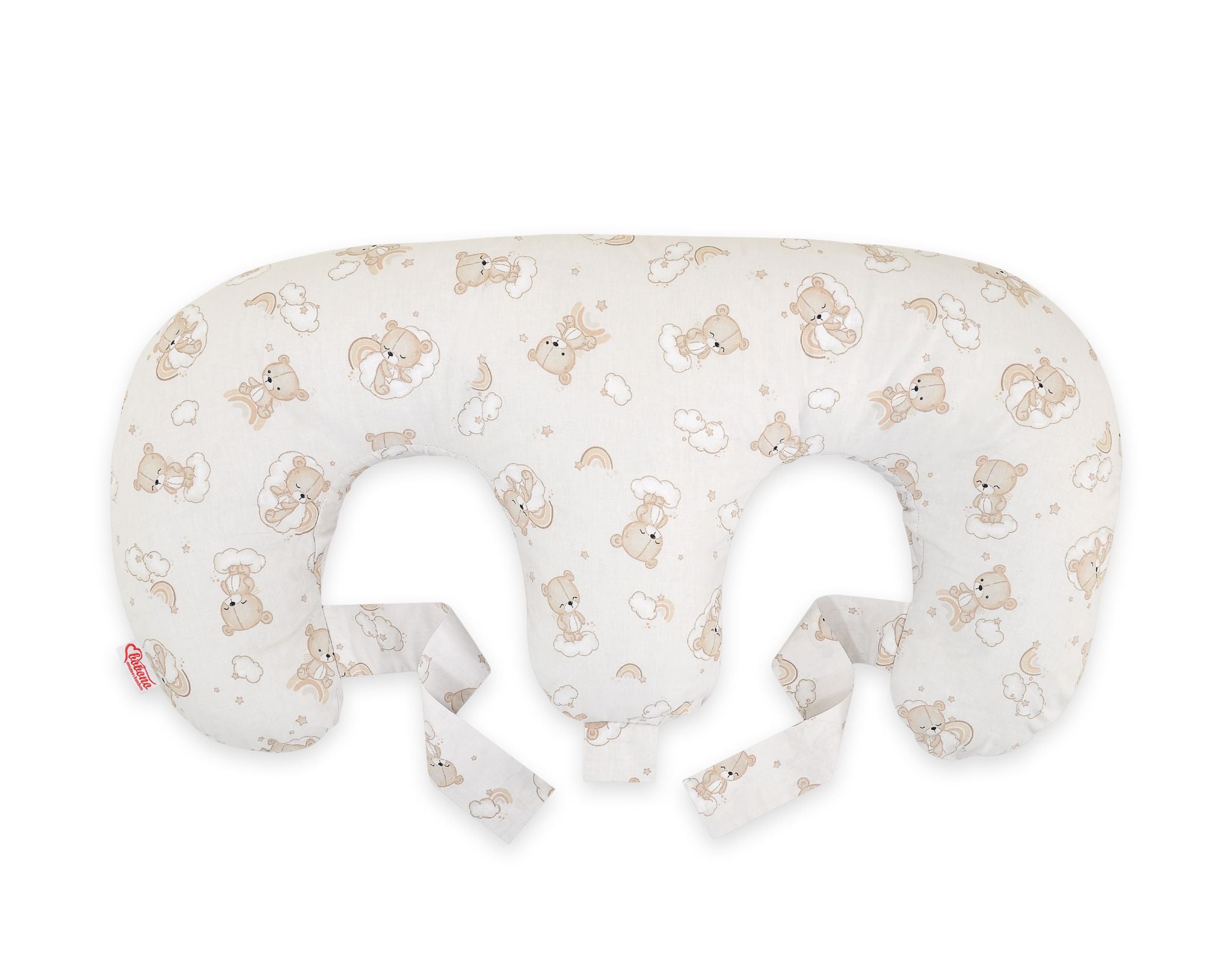 Twin Nursing Pillow – Rainbow bear (Removable, Hands-Free Feeding)