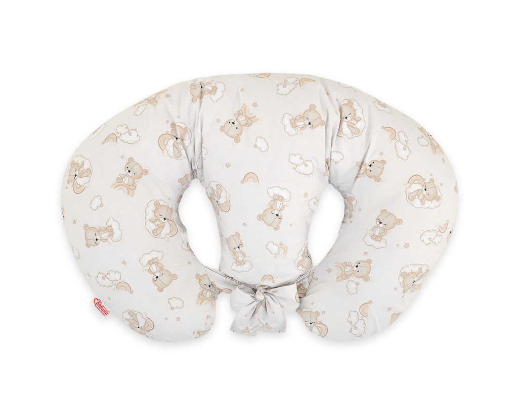 Twin Nursing Pillow – Rainbow bear (Removable, Hands-Free Feeding)