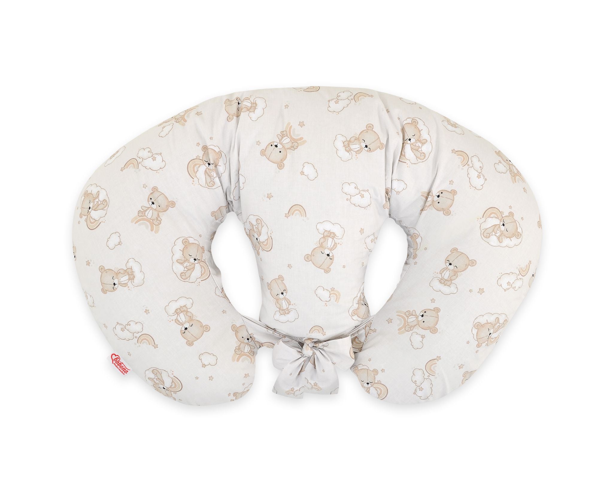 Twin Nursing Pillow – Rainbow bear (Removable, Hands-Free Feeding)