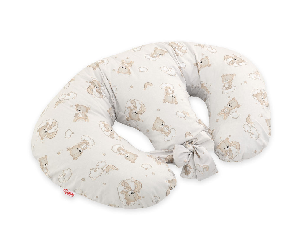Twin Nursing Pillow – Rainbow bear (Removable, Hands-Free Feeding)