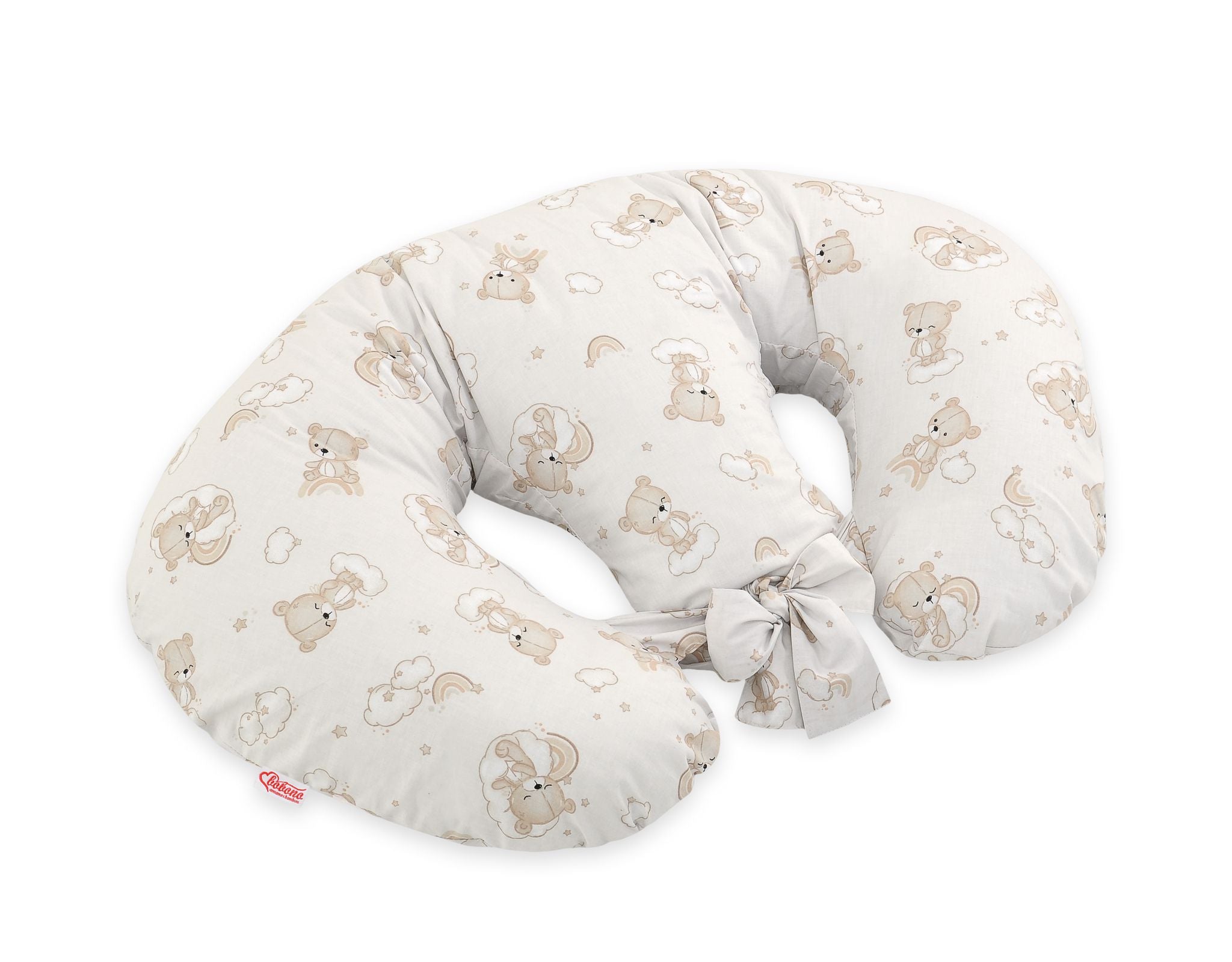 Twin Nursing Pillow – Rainbow bear (Removable, Hands-Free Feeding)
