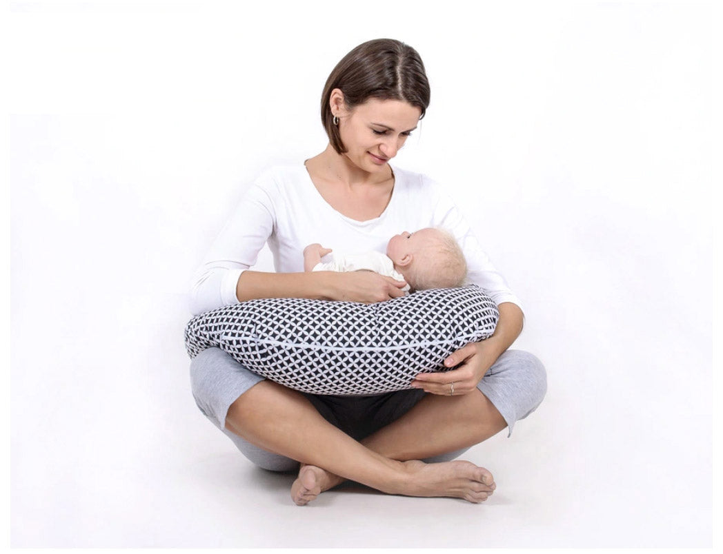 Breastfeeding Pillow Nursing Croissant Pillow, removable, Hands-Free Feeding- lilac