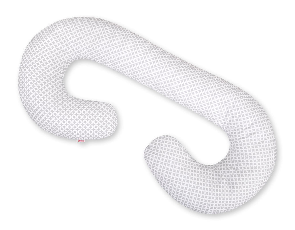 Maternity Support Pillow C, removable pillowcase - rosette grey