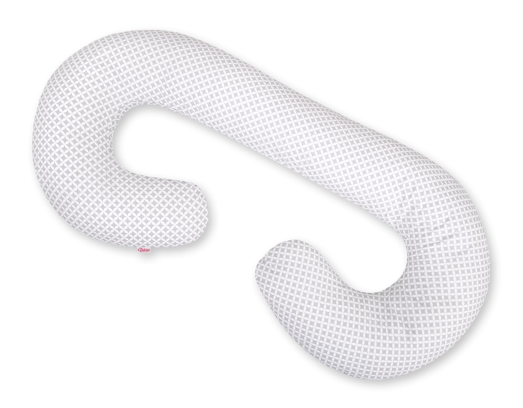 Maternity Support Pillow C, removable pillowcase - rosette grey