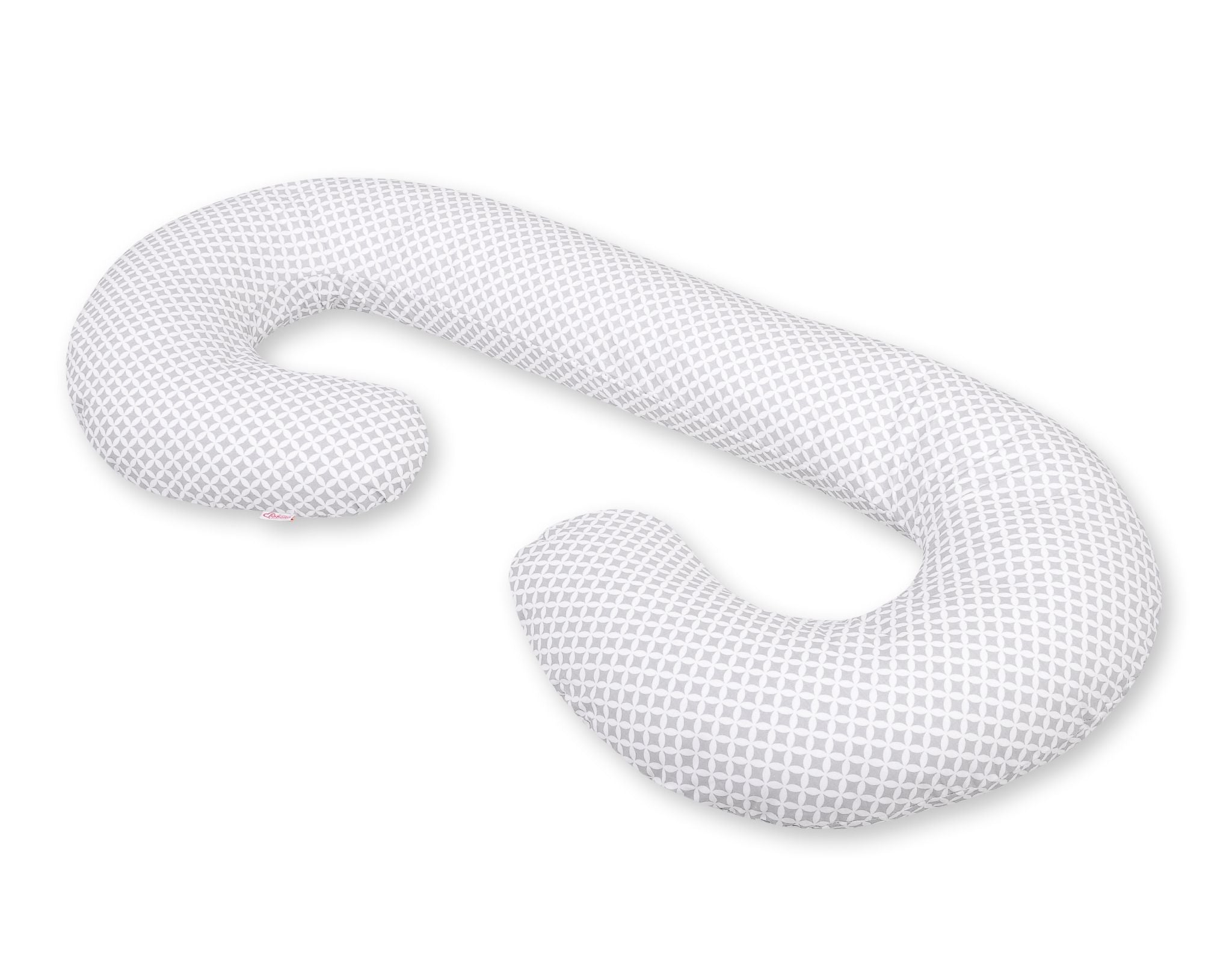 Maternity Support Pillow C, removable pillowcase - rosette grey