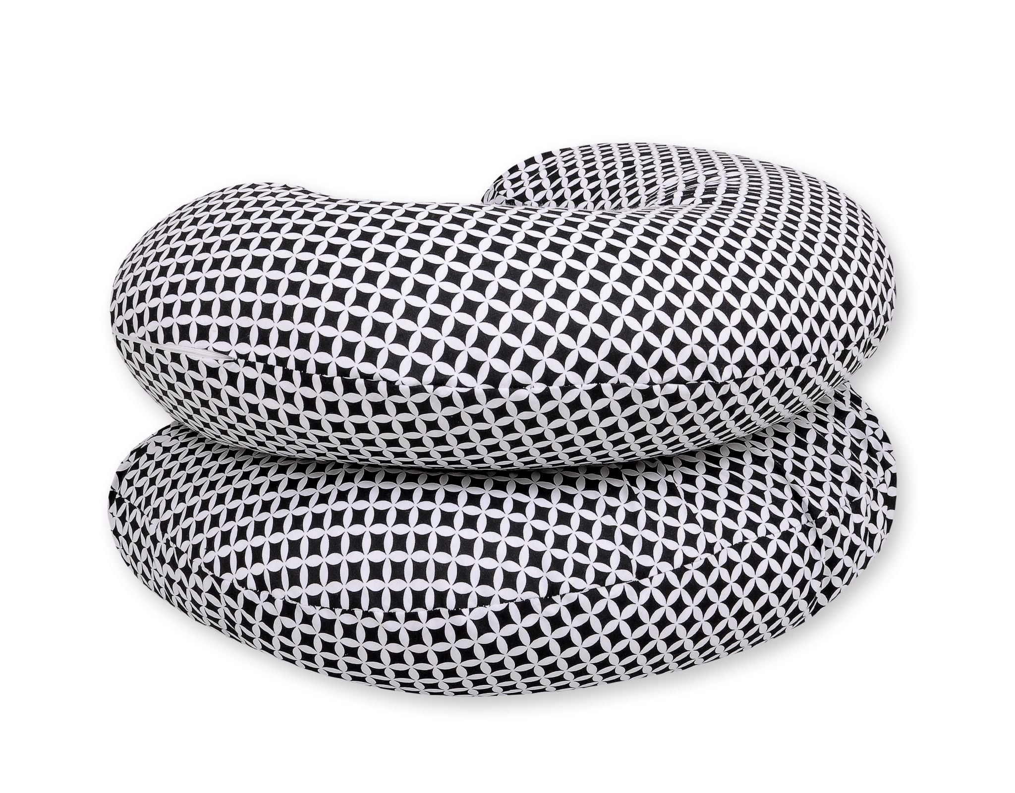 Maternity Support Pillow C, removable pillowcase - rosette black