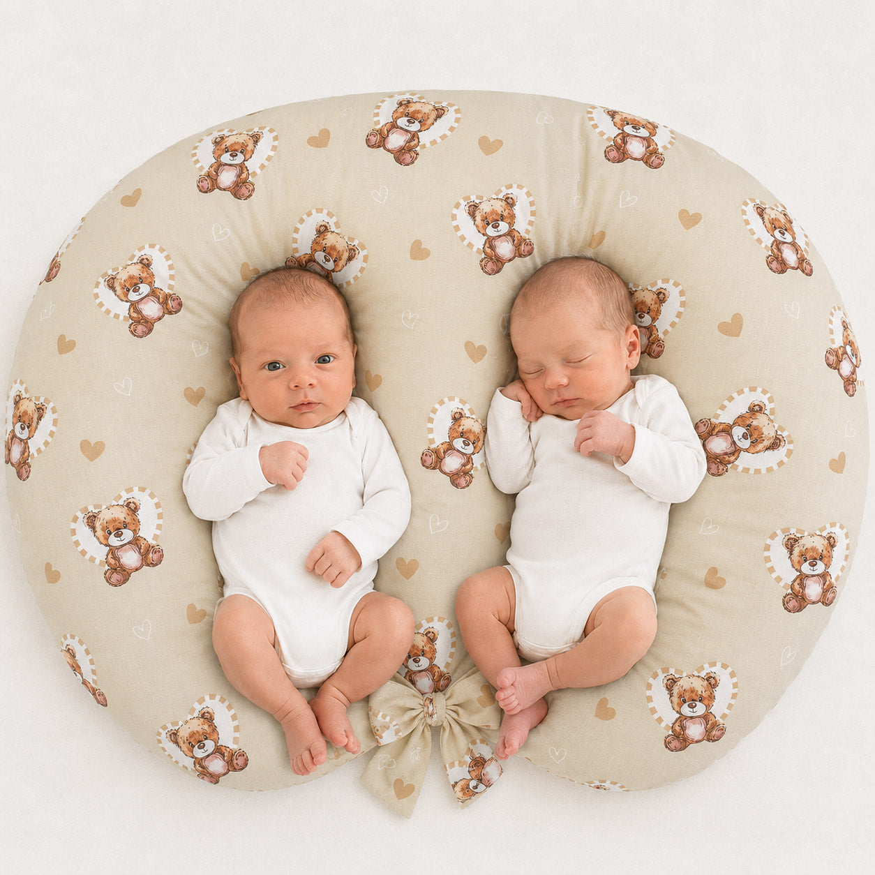 Twin nursing pillow cover Teddy Love