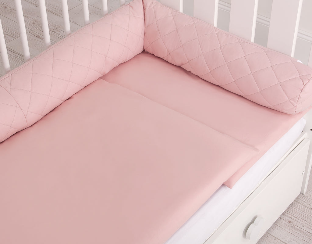 2-in-1 - Baby nest quilted - snake pillow bumper - white