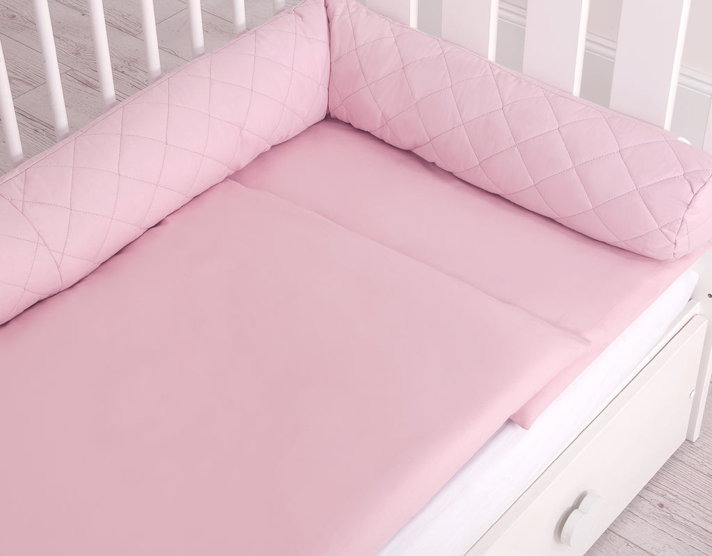 2-in-1 - Baby nest quilted - snake pillow bumper - white