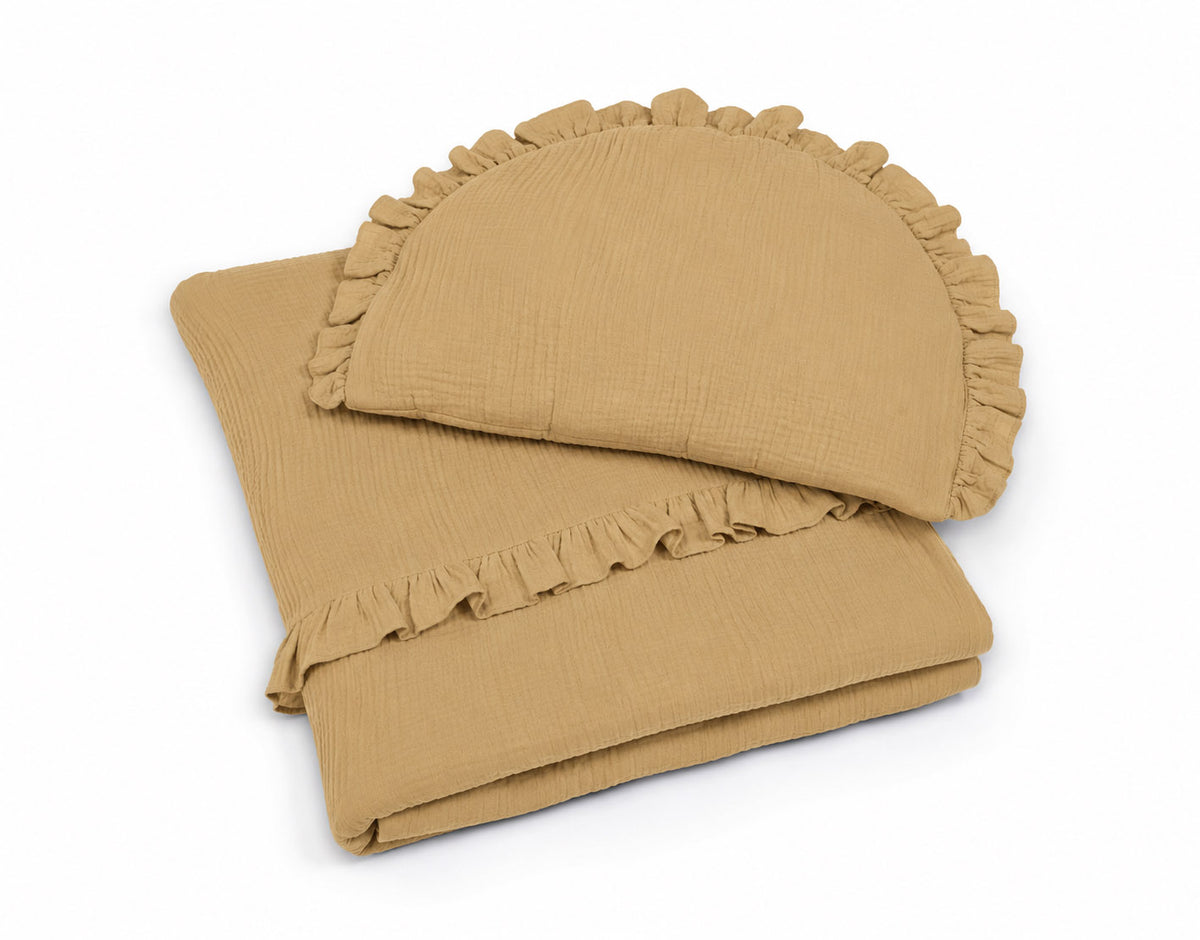 Muslin duvet and pillow set - Camel