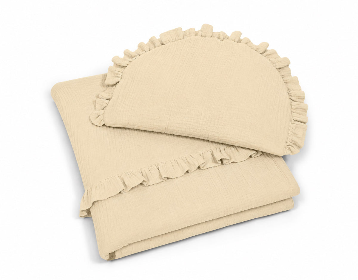 Muslin duvet and pillow set - Cream