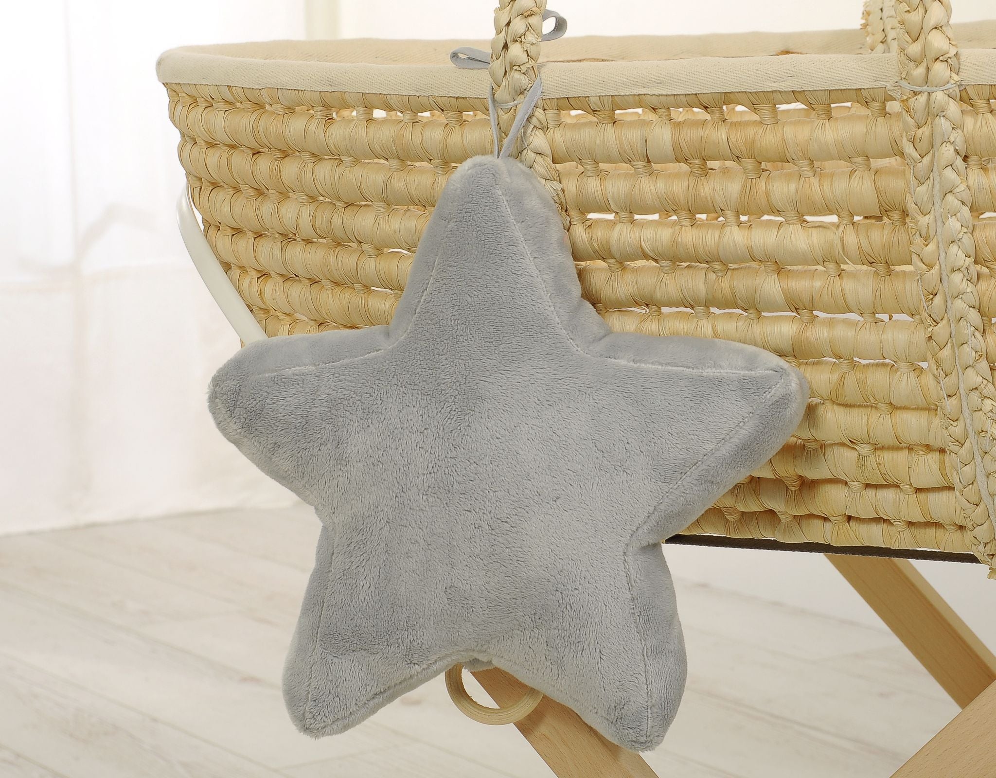 Baby music box star - grey
