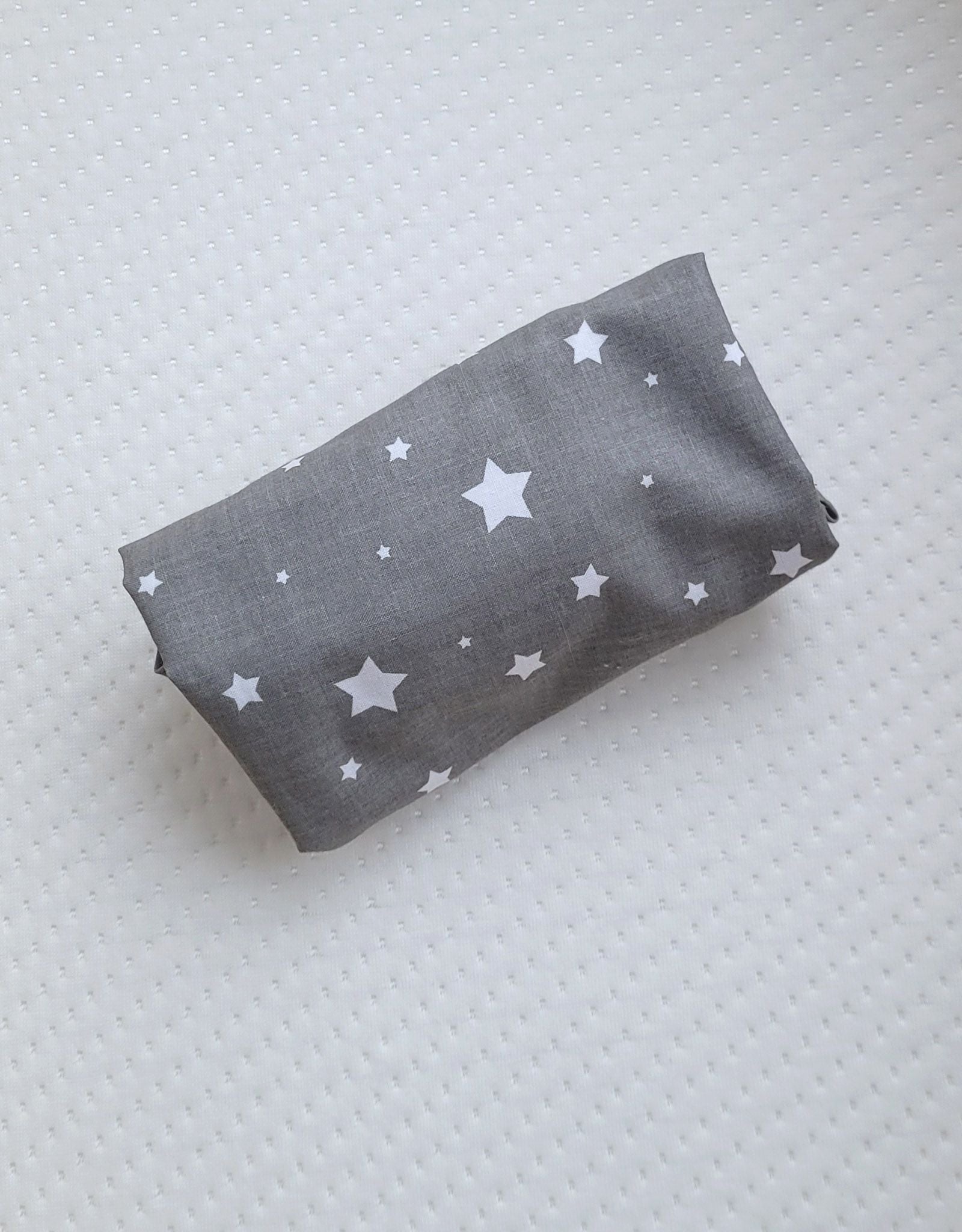 Sheet made of cotton for moses basket mattress 75x35 cm - mini stars white