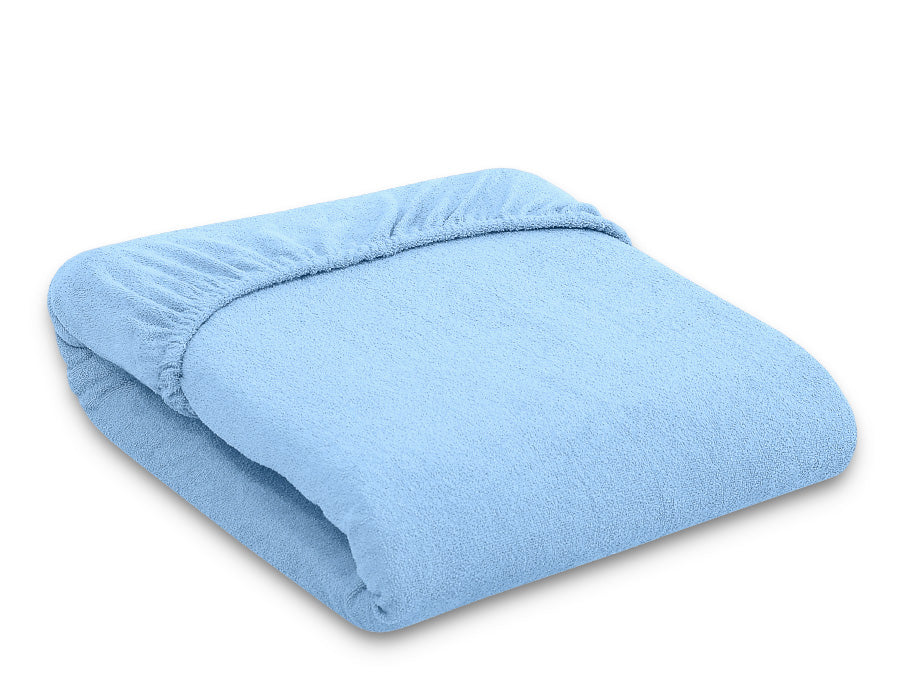 Fitted Terry Sheet 120x60 cm - Blue