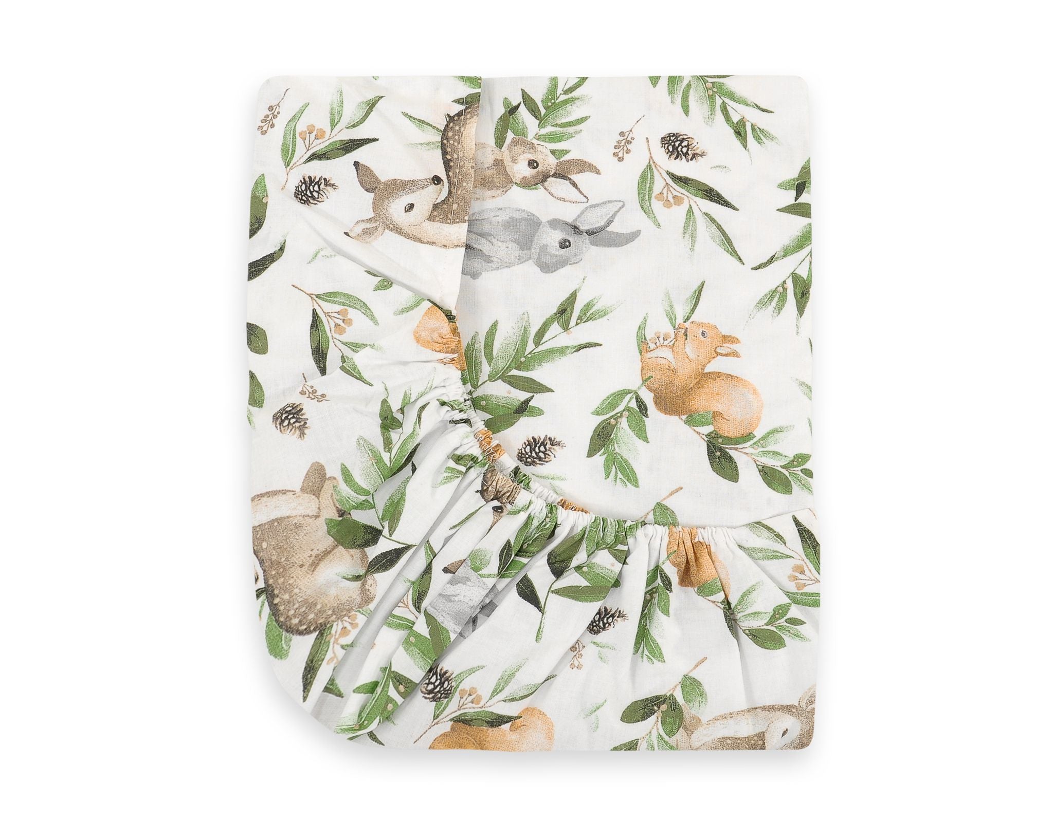 Sheet made of cotton 120x60cm - woodland green