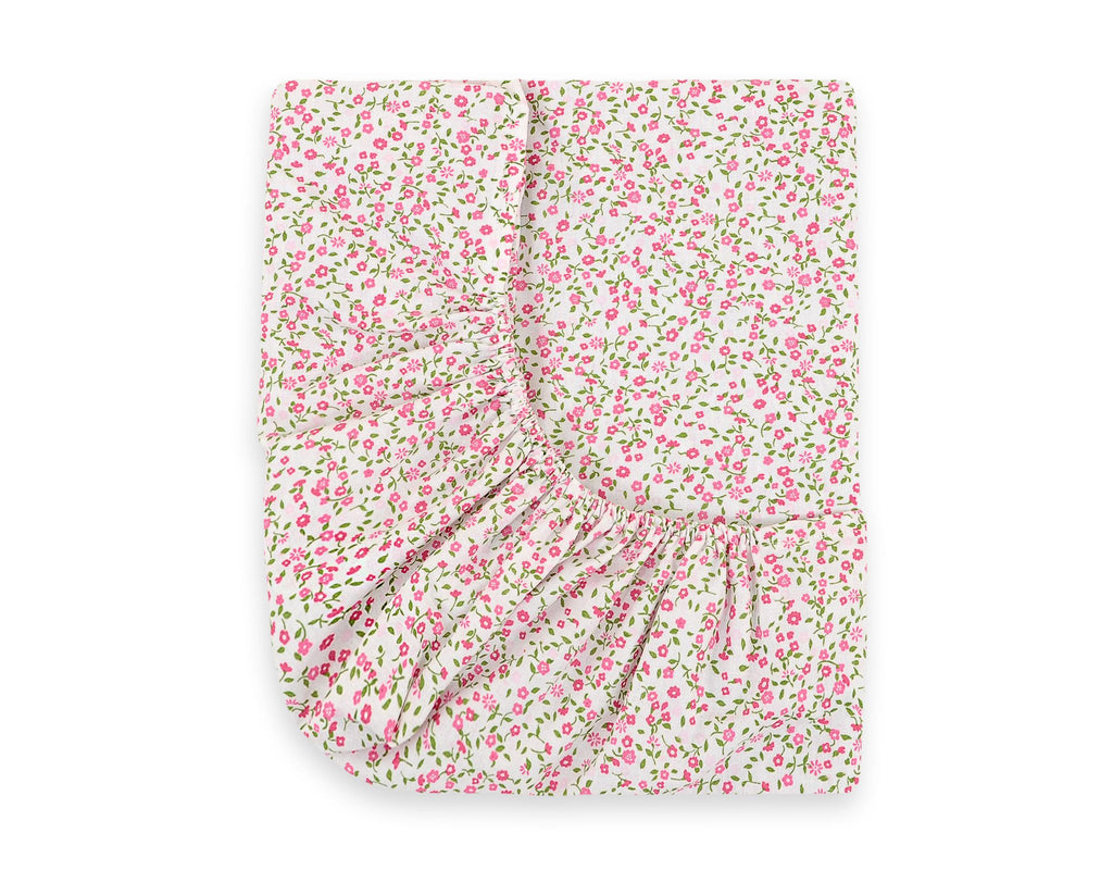 Sheet made of cotton 120x60cm -little pink flowers