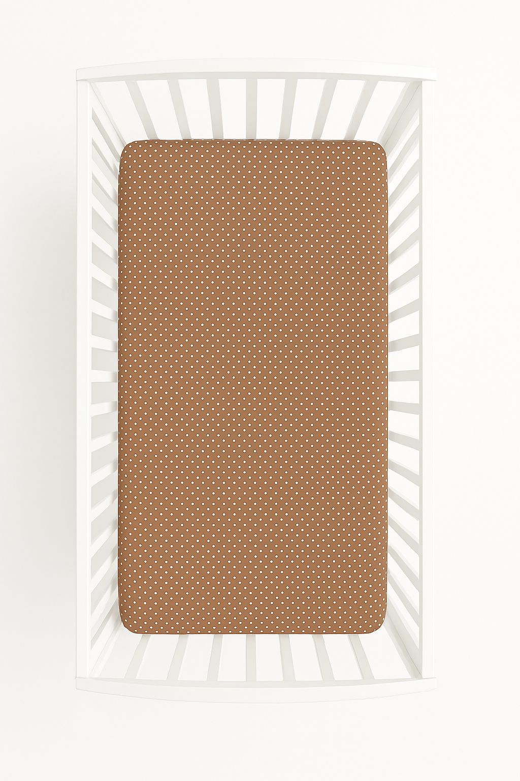 Sheet made of cotton 120x60cm - white dots on brown