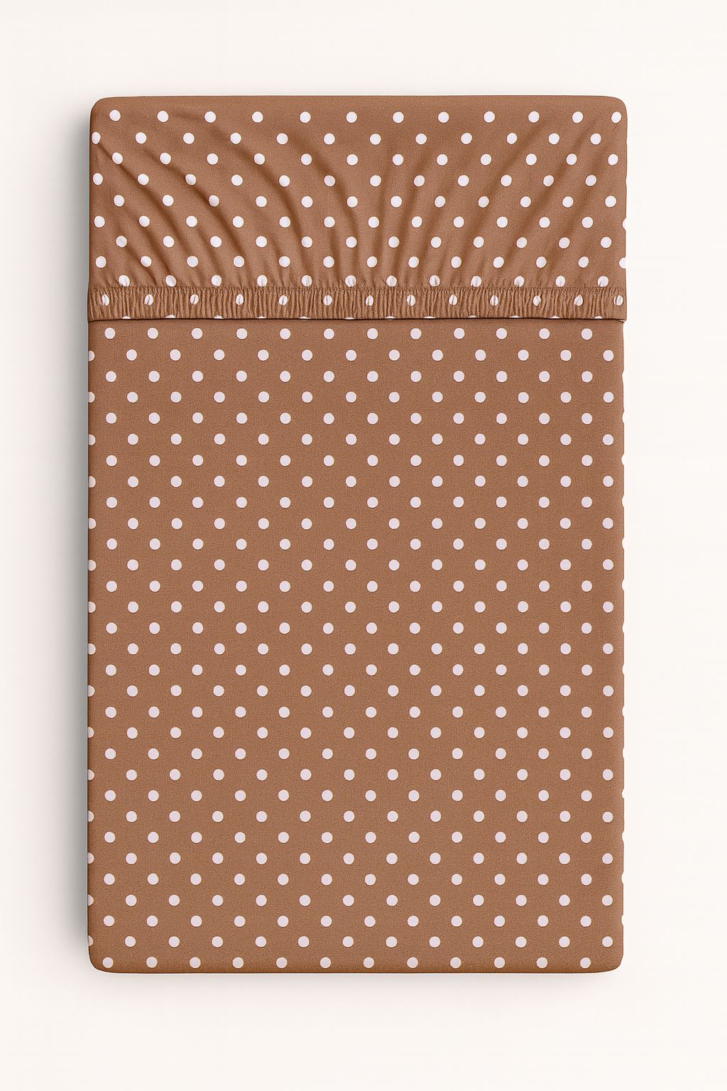 Sheet made of cotton 120x60cm - white dots on brown