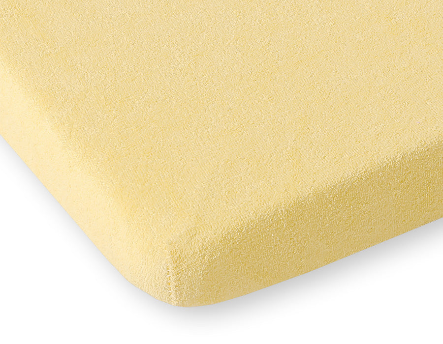 Fitted Terry Sheet 120x60 cm - Yellow