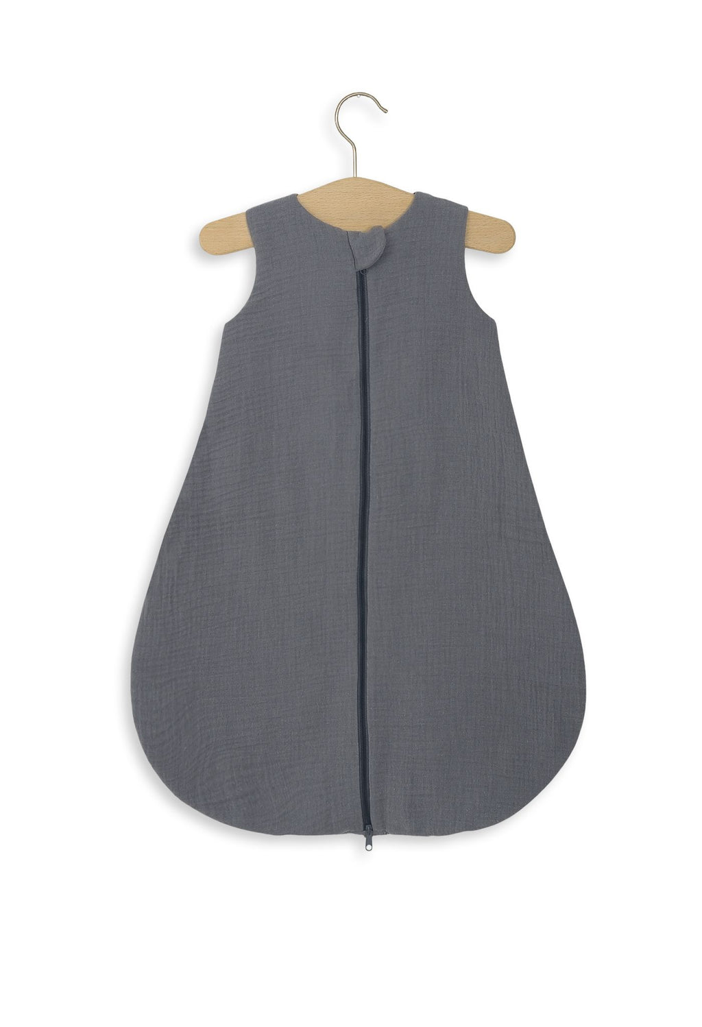 Muslin baby sleeping bag 0-6 months S for summer TOG 1.0 - anthracite