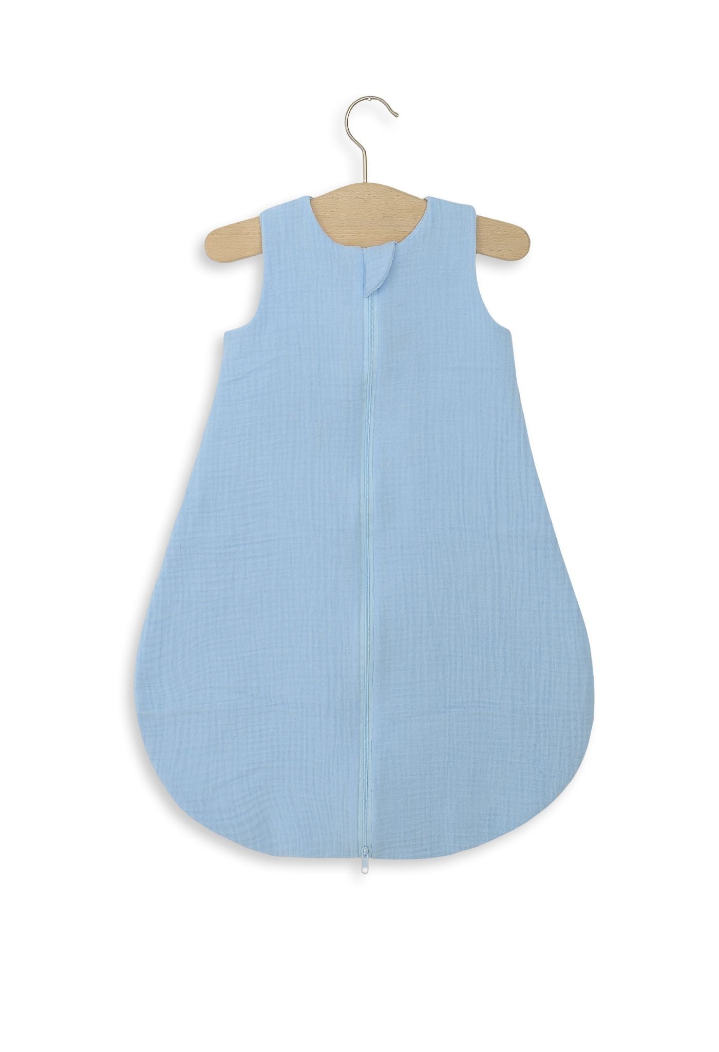 Muslin baby sleeping bag 0-6 months S for summer TOG 1.0 - blue