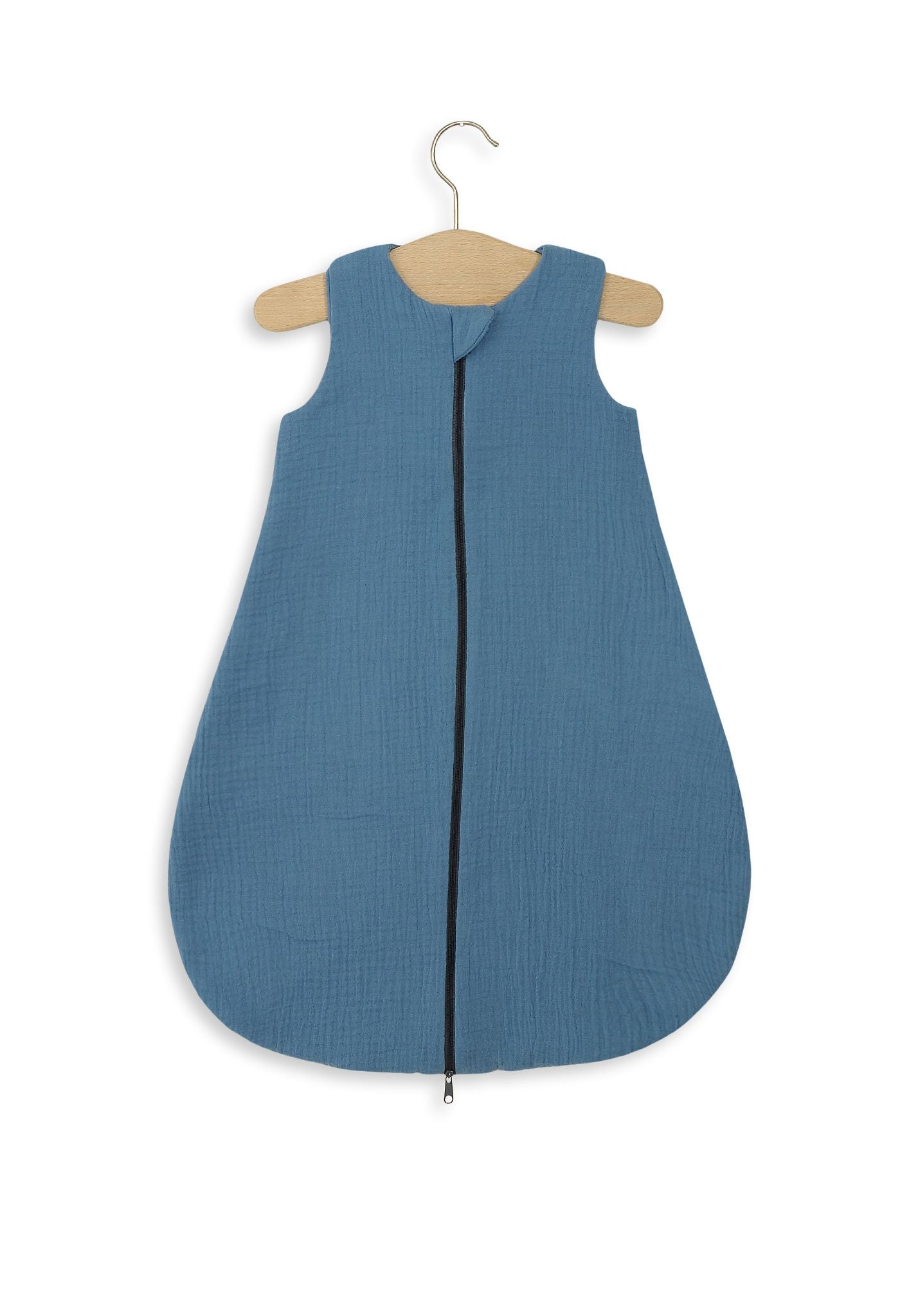 Muslin baby sleeping bag 0-6 months S for summer TOG 1.0 - pastel blue
