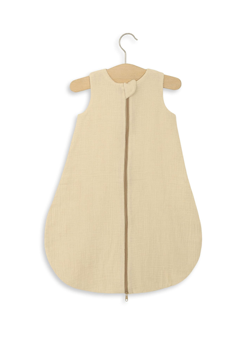 Muslin baby sleeping bag 0-6 months S for summer TOG 1.0 - cream
