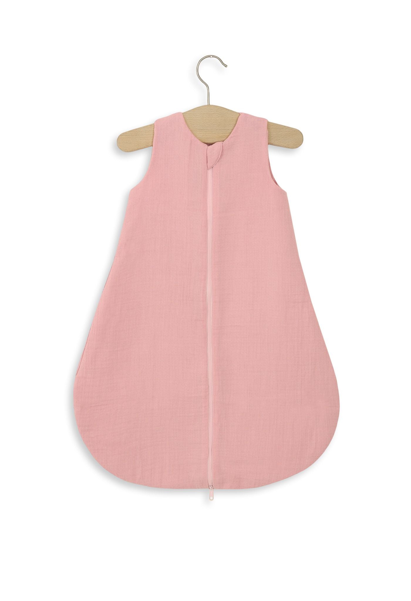 Muslin baby sleeping bag 0-6 months S for summer TOG 1.0 - pastel pink