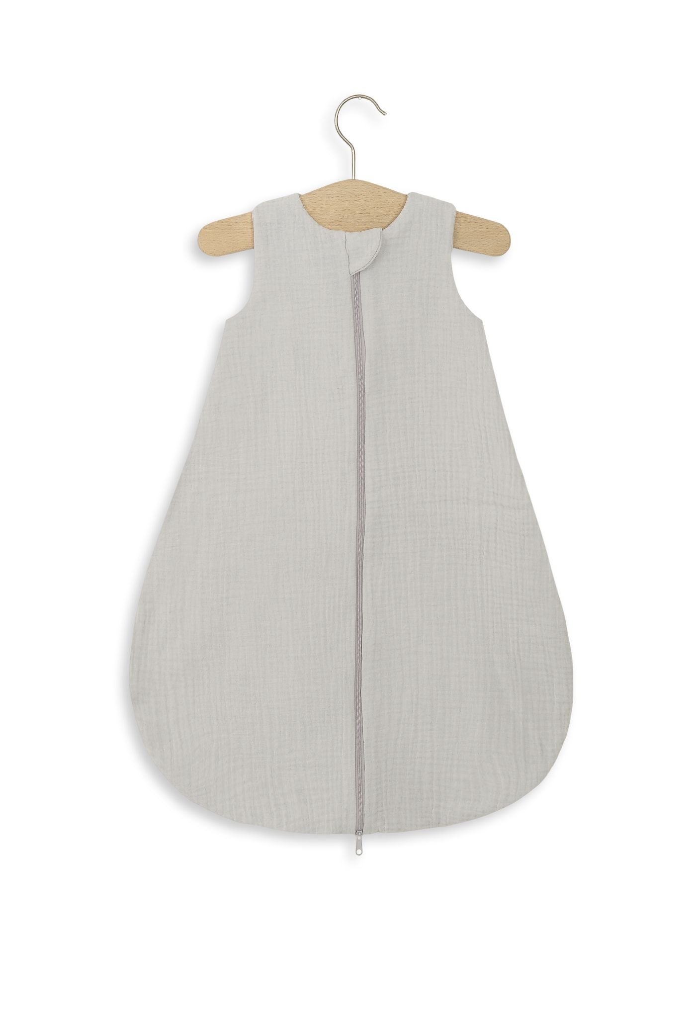 Muslin baby sleeping bag 0-6 months S for summer TOG 1.0 - grey
