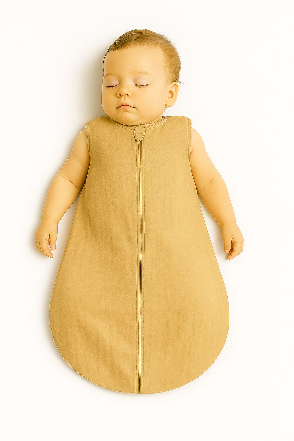 Muslin baby sleeping bag 0-6 months S for summer TOG 1.0 - camel