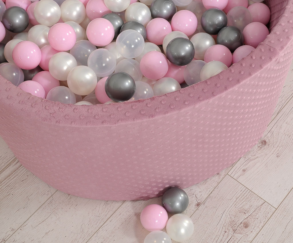 Ball-pit minky H-40 cm with balls 200pcs- pastel violet