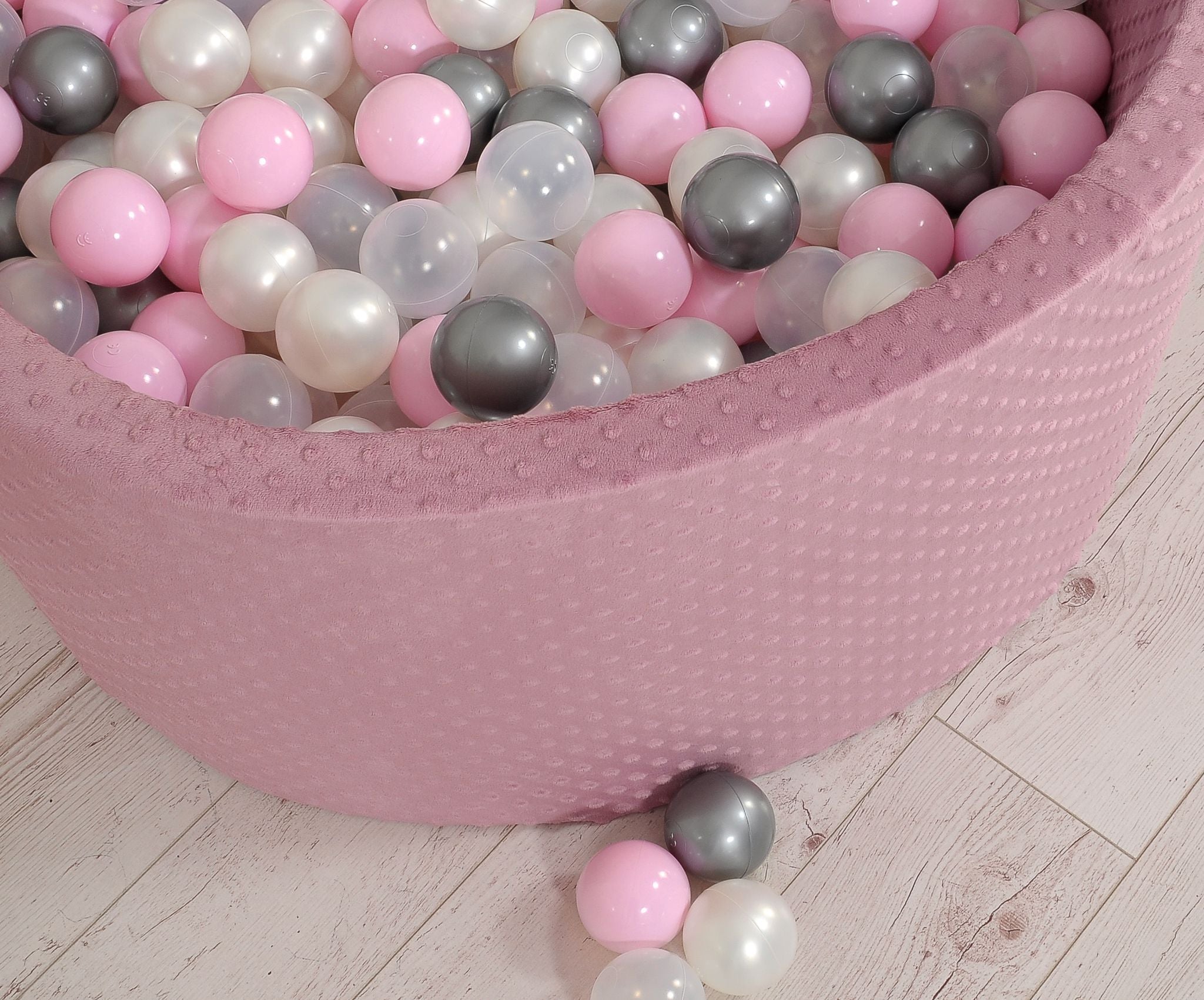 Ball-pit minky H-40 cm with balls 200pcs- pastel violet