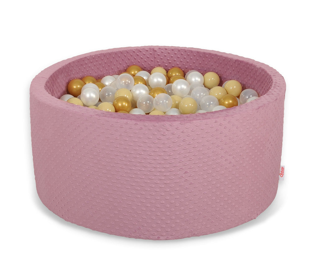 Ball-pit minky H-40 cm with balls 200pcs- pastel violet