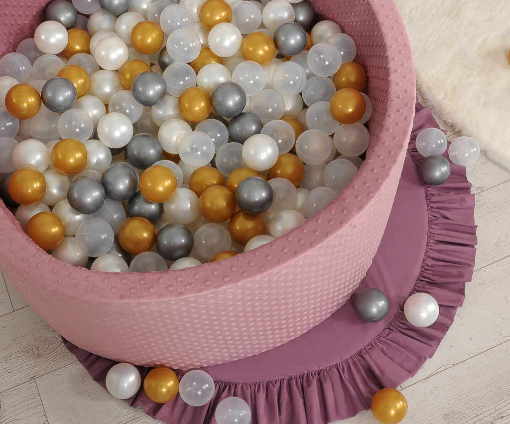Ball-pit minky H-40 cm with balls 200pcs- pastel violet