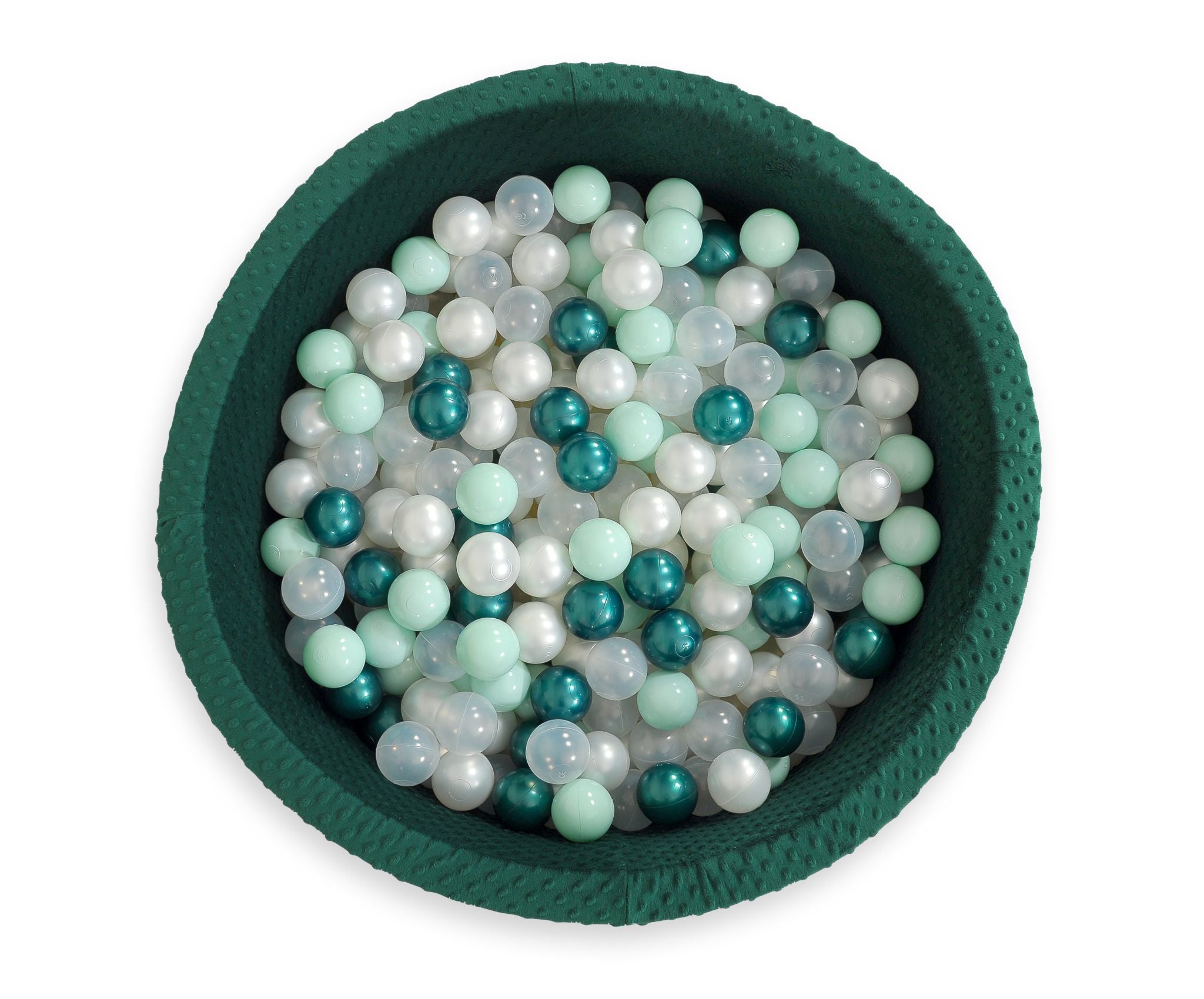 Ball-pit minky H-40 cm with balls 200pcs- bottle green