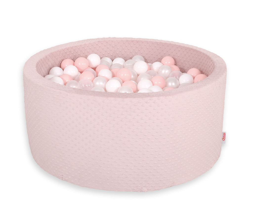 Ball-pit minky H-40 cm with balls 200pcs- blush