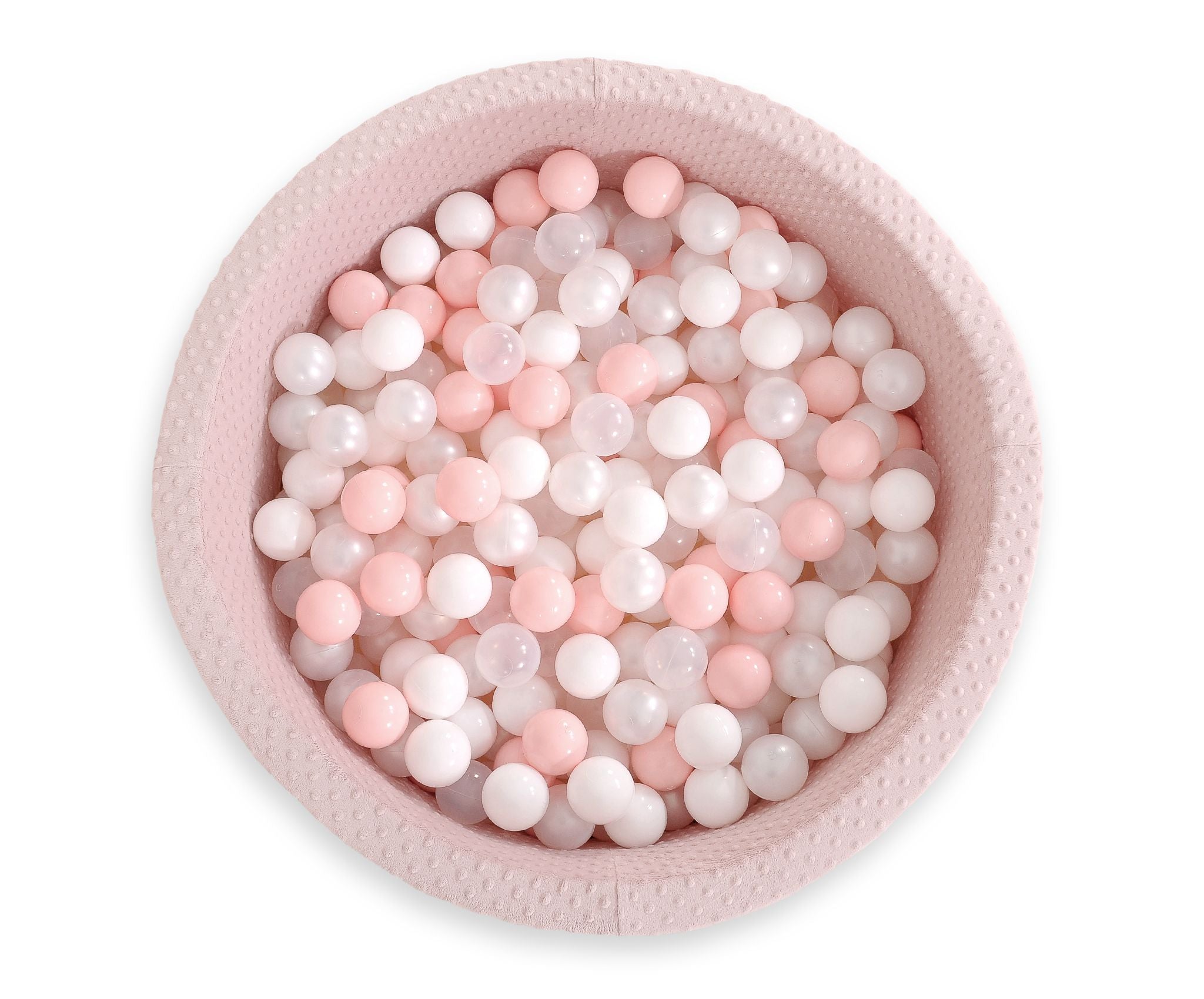 Ball-pit minky H-40 cm with balls 200pcs- blush