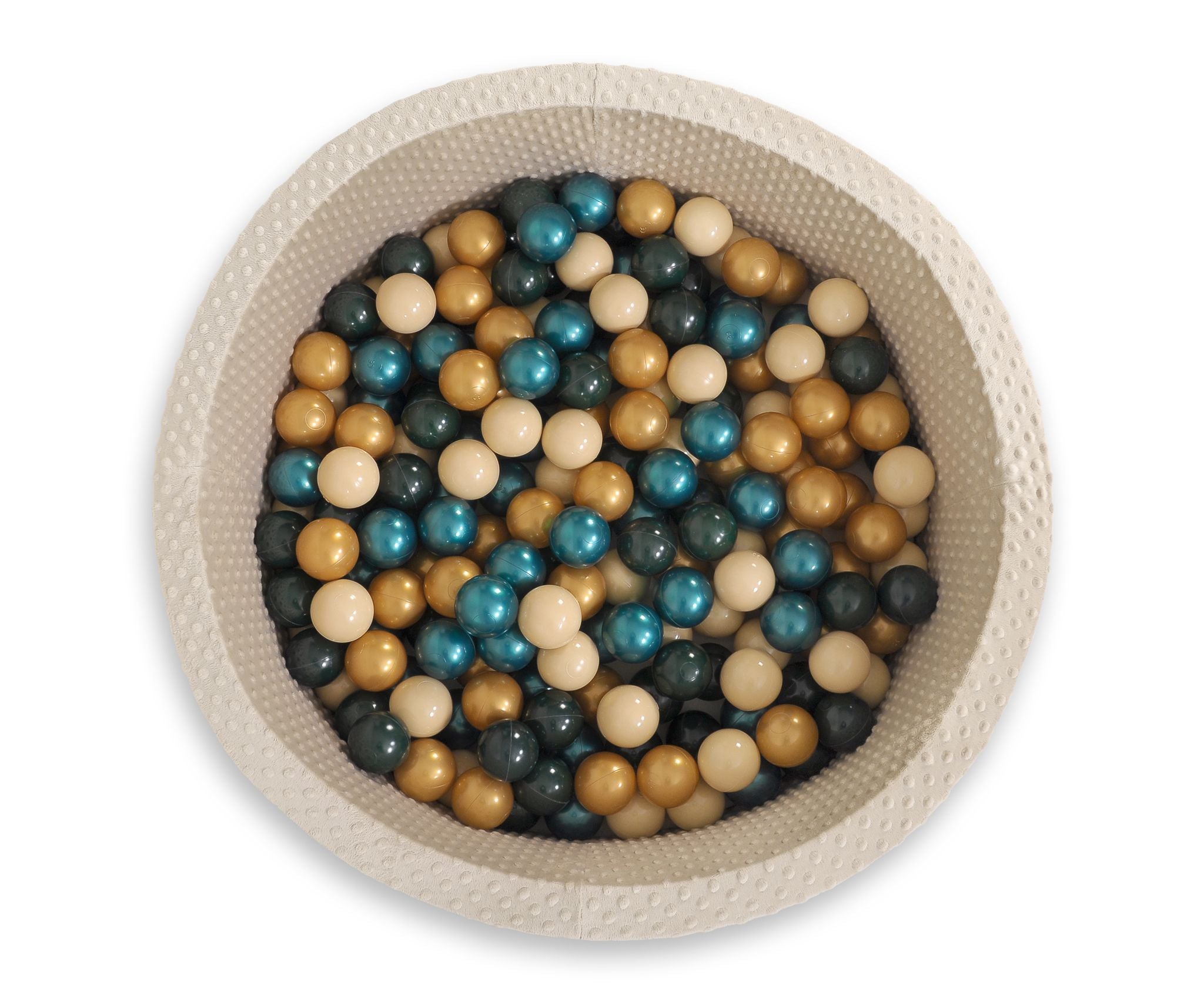 Ball-pit minky H-40 cm with balls 200pcs- beige