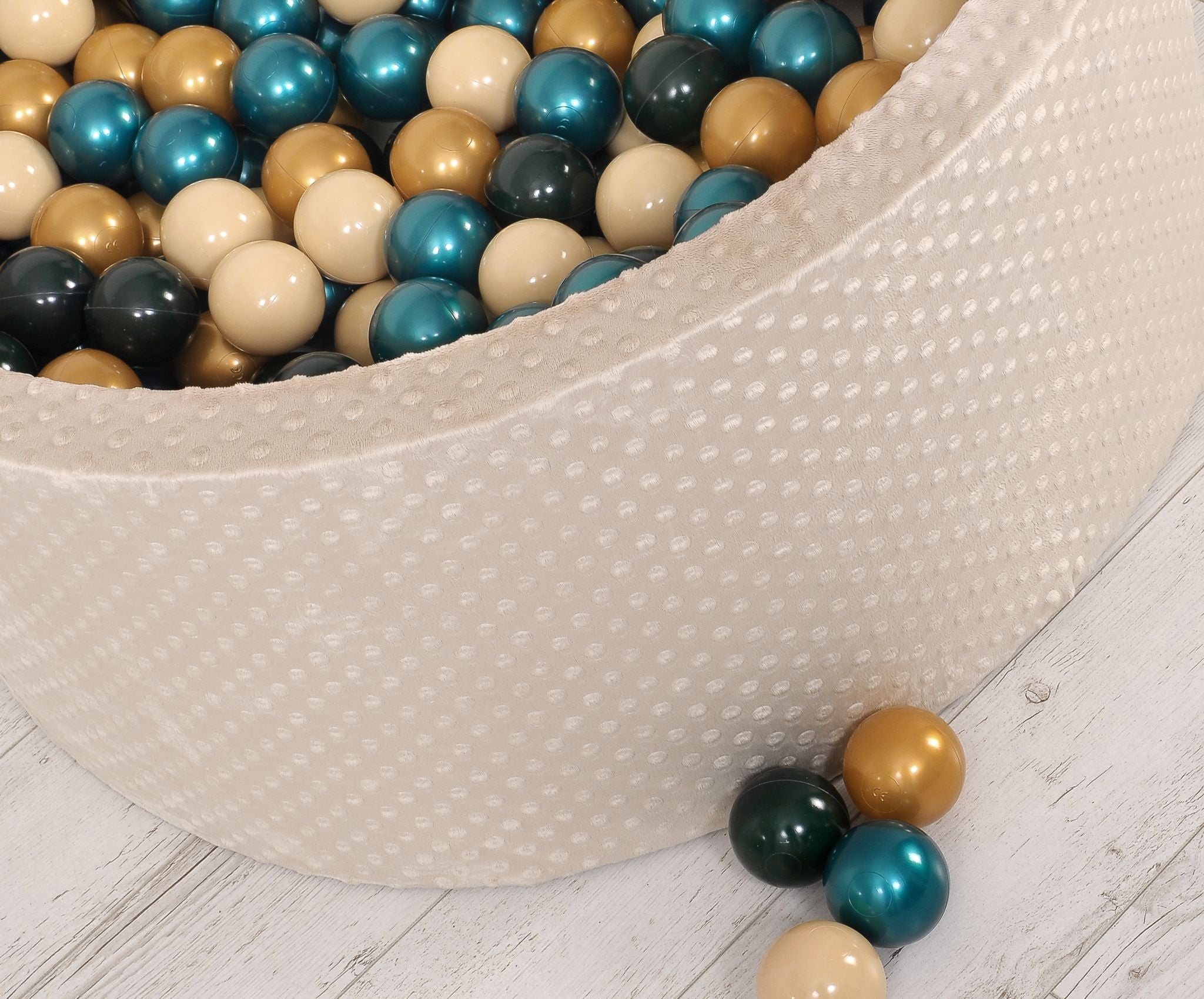 Ball-pit minky H-40 cm with balls 200pcs- beige