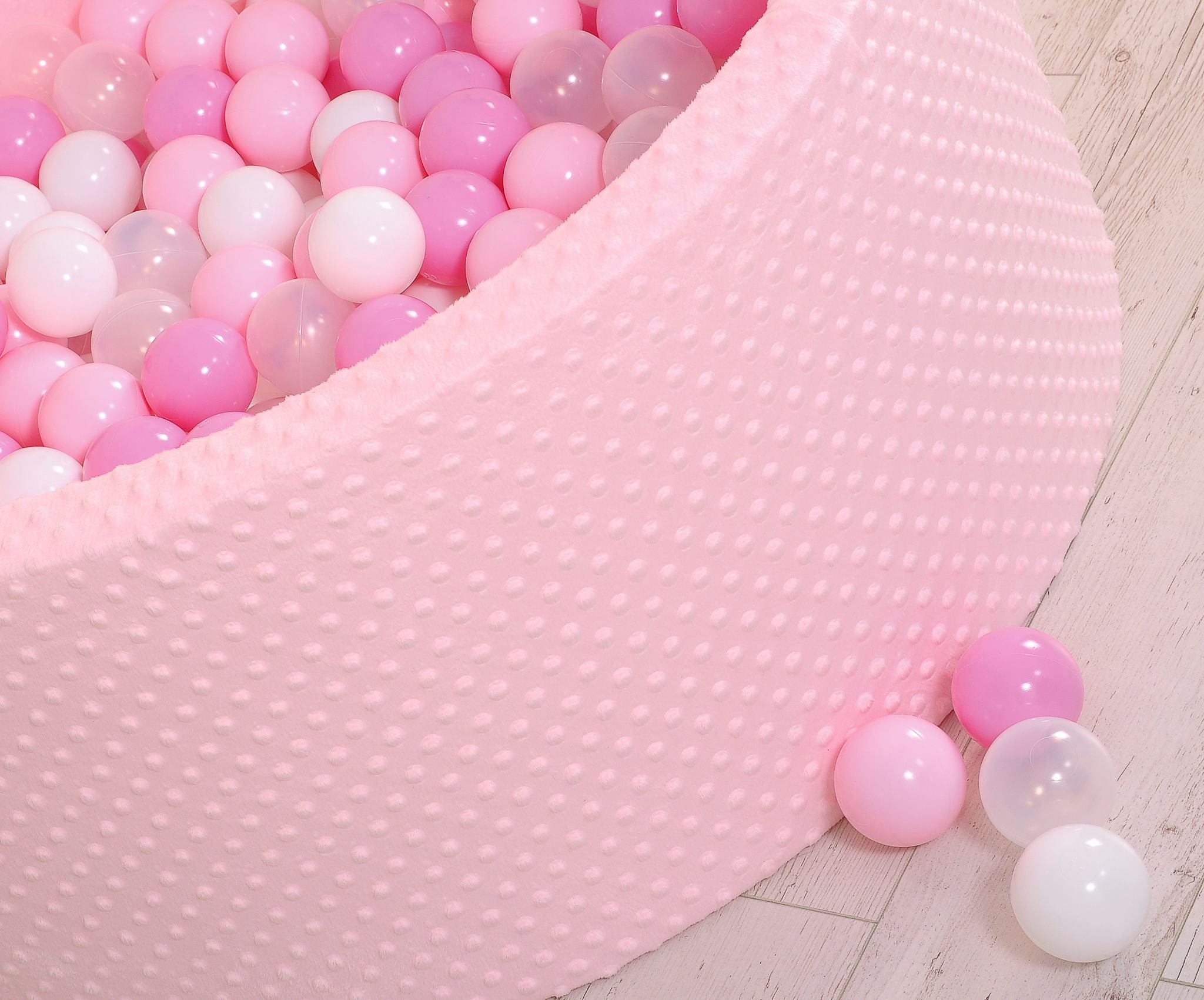 Ball-pit minky H-40 cm with balls 200pcs- pink
