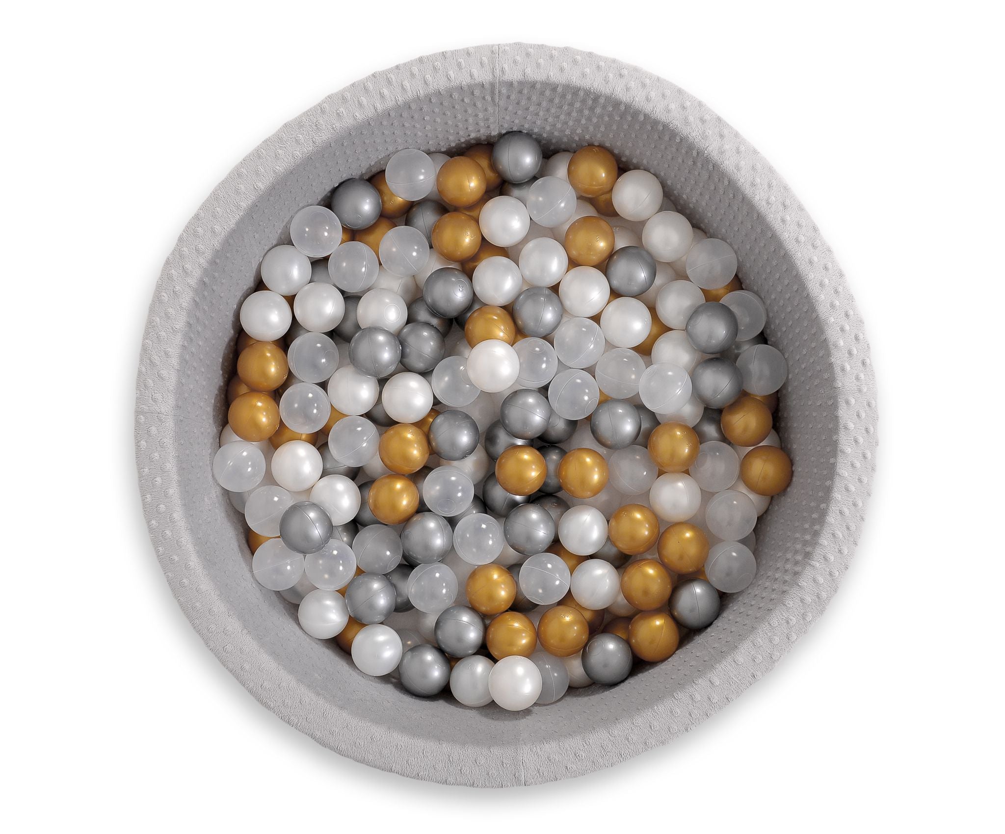 Ball-pit minky H-40 cm with balls 200pcs- gray