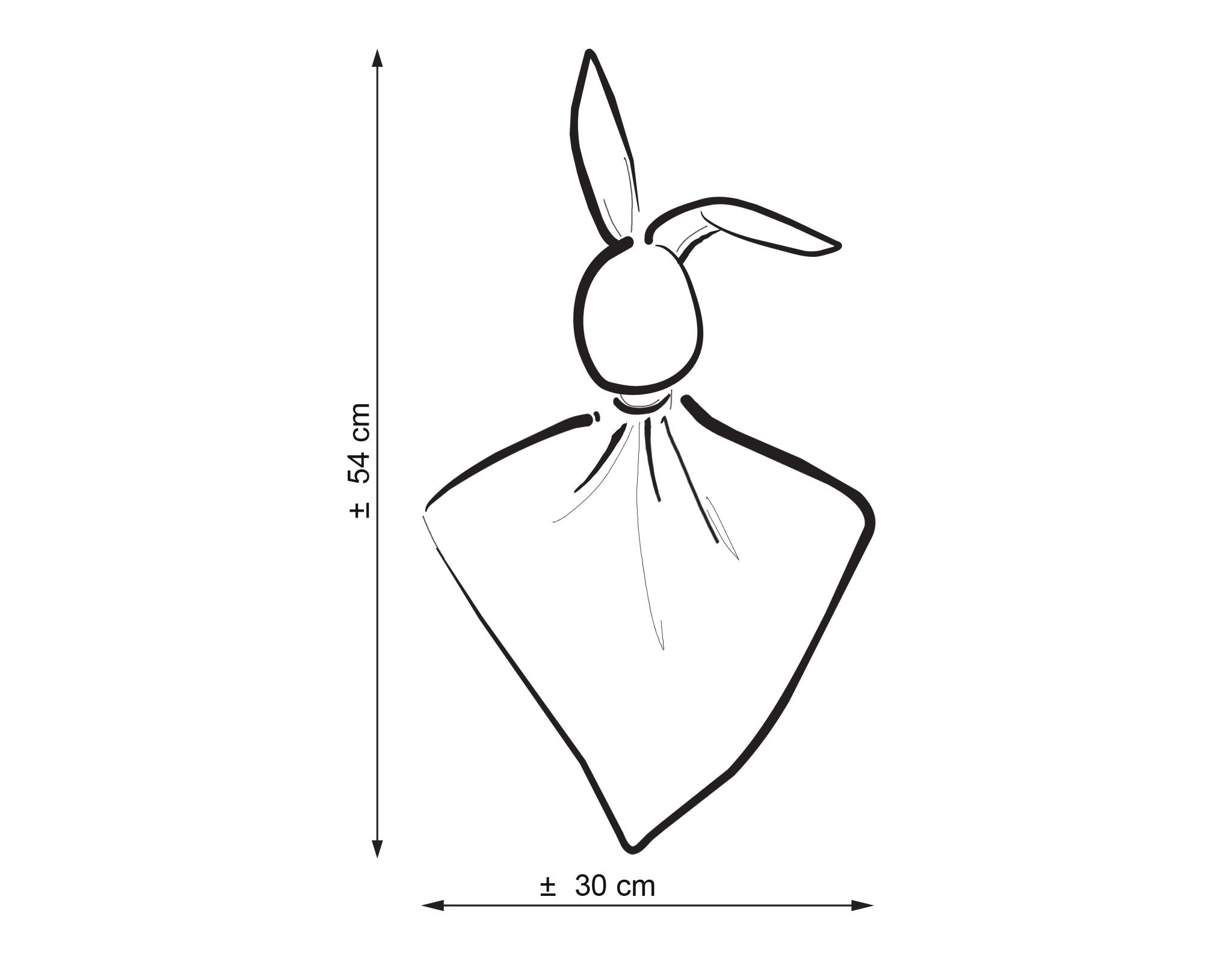 Soft cosy cuddly bunny blanket in cotton - Gooses